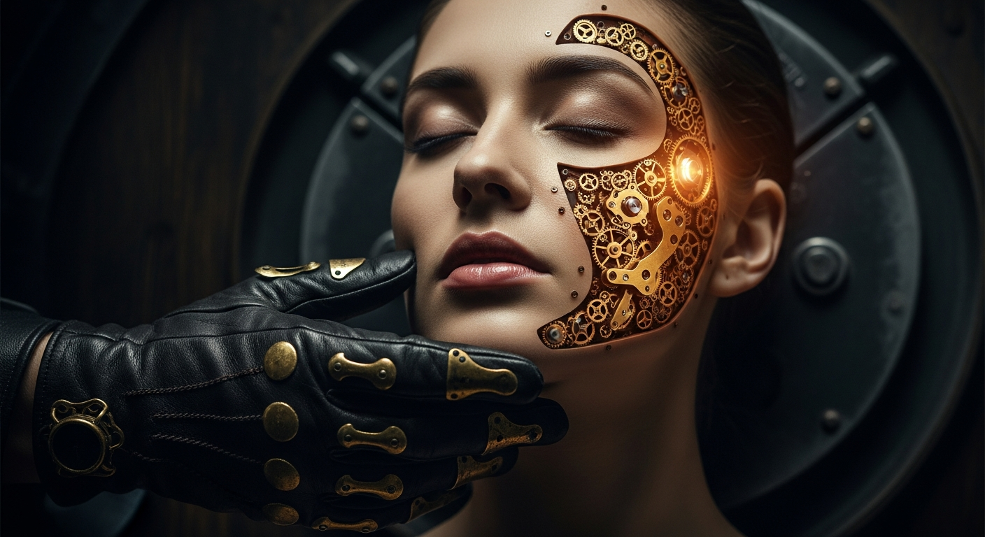 The Clockwork Atelier: a muse's hidden gears, an inventor's burning touch