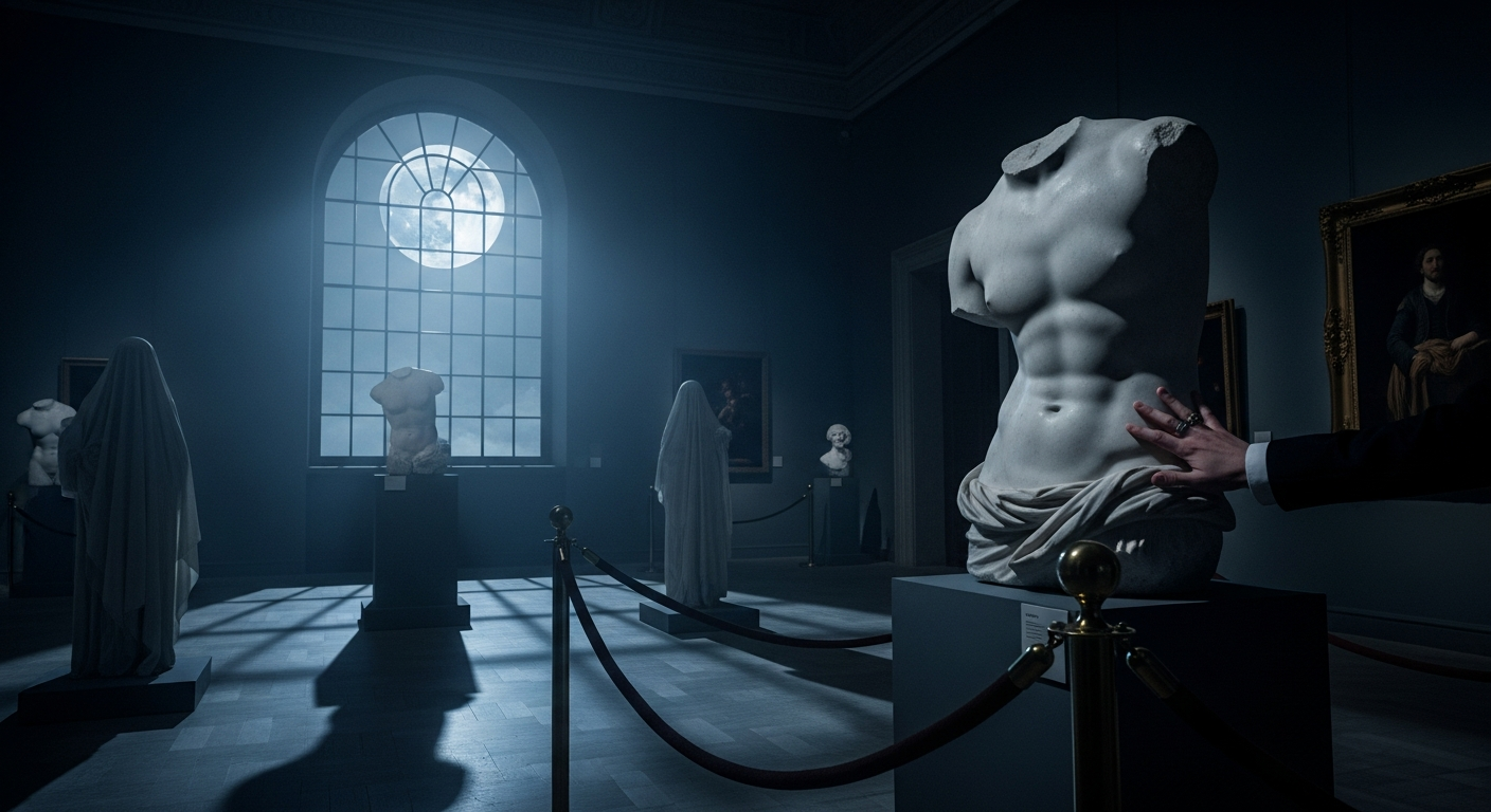 The Curator's Collection: forbidden desires in a moonlit gallery