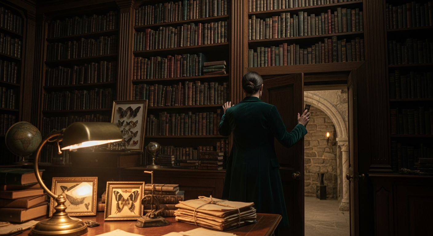 The Curator's Study: antique whispers and hidden passages