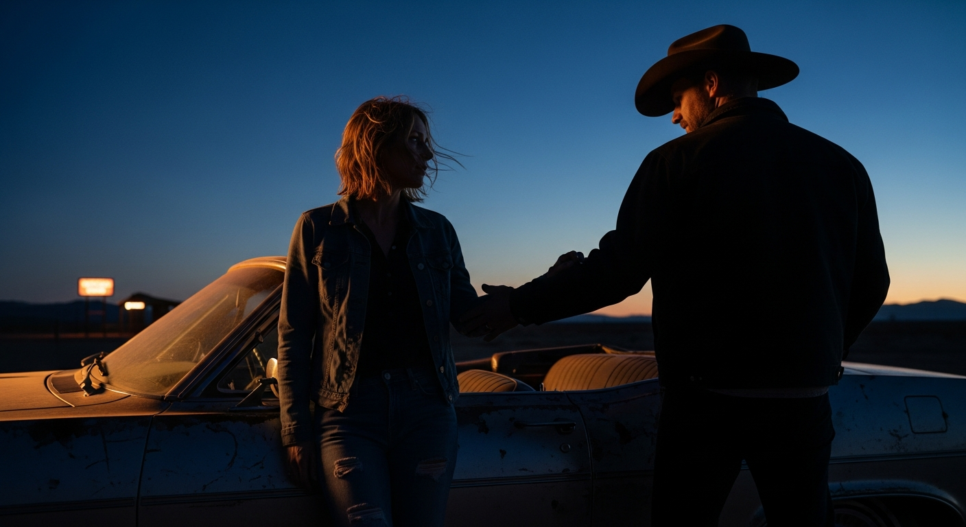 The Desert Roadhouse: dust, heat, and a stranger's touch