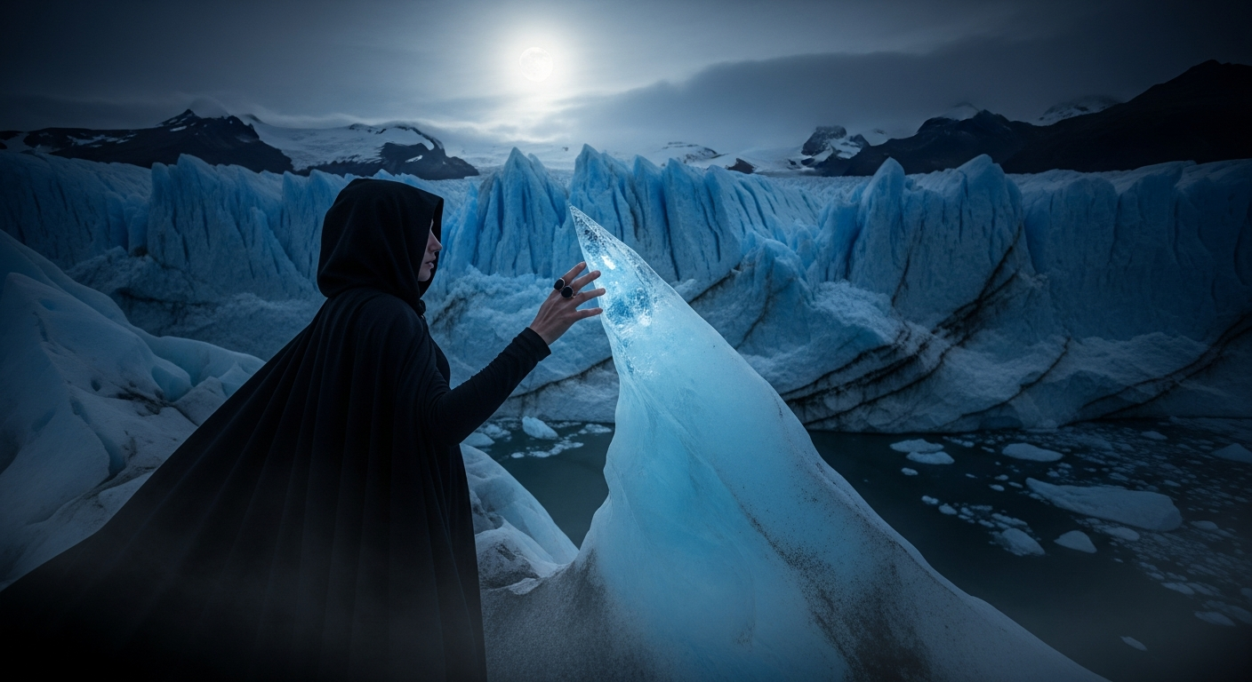 The Glacier's Edge: a chilling encounter on frozen ground