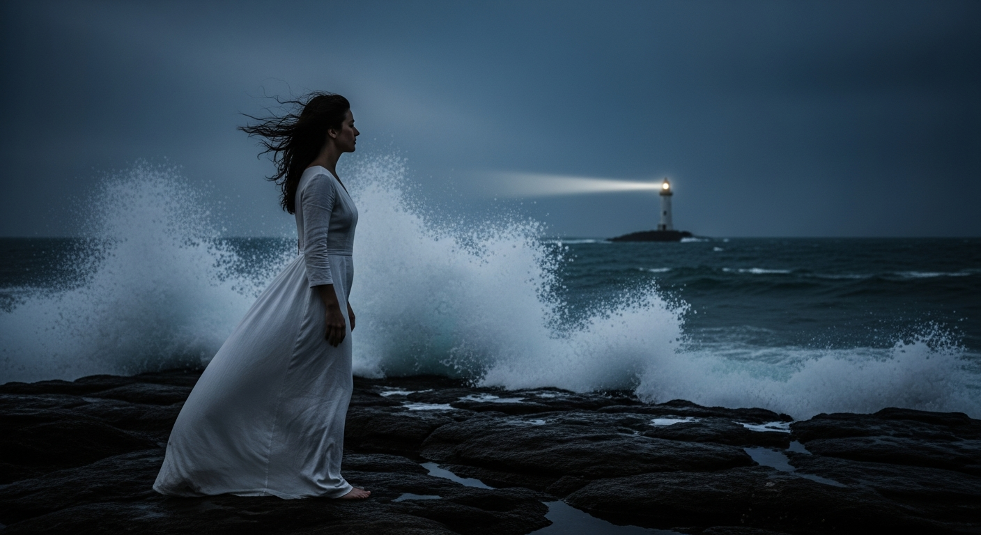 The Lighthouse Keeper's Daughter: a storm brews, a quiet longing