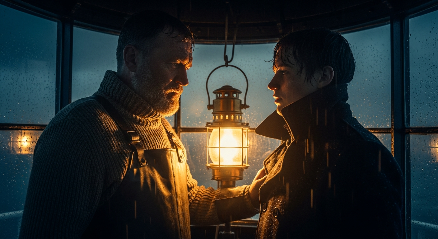 The Lighthouse Keeper's Pact: a storm, a stranger, and a shared secret