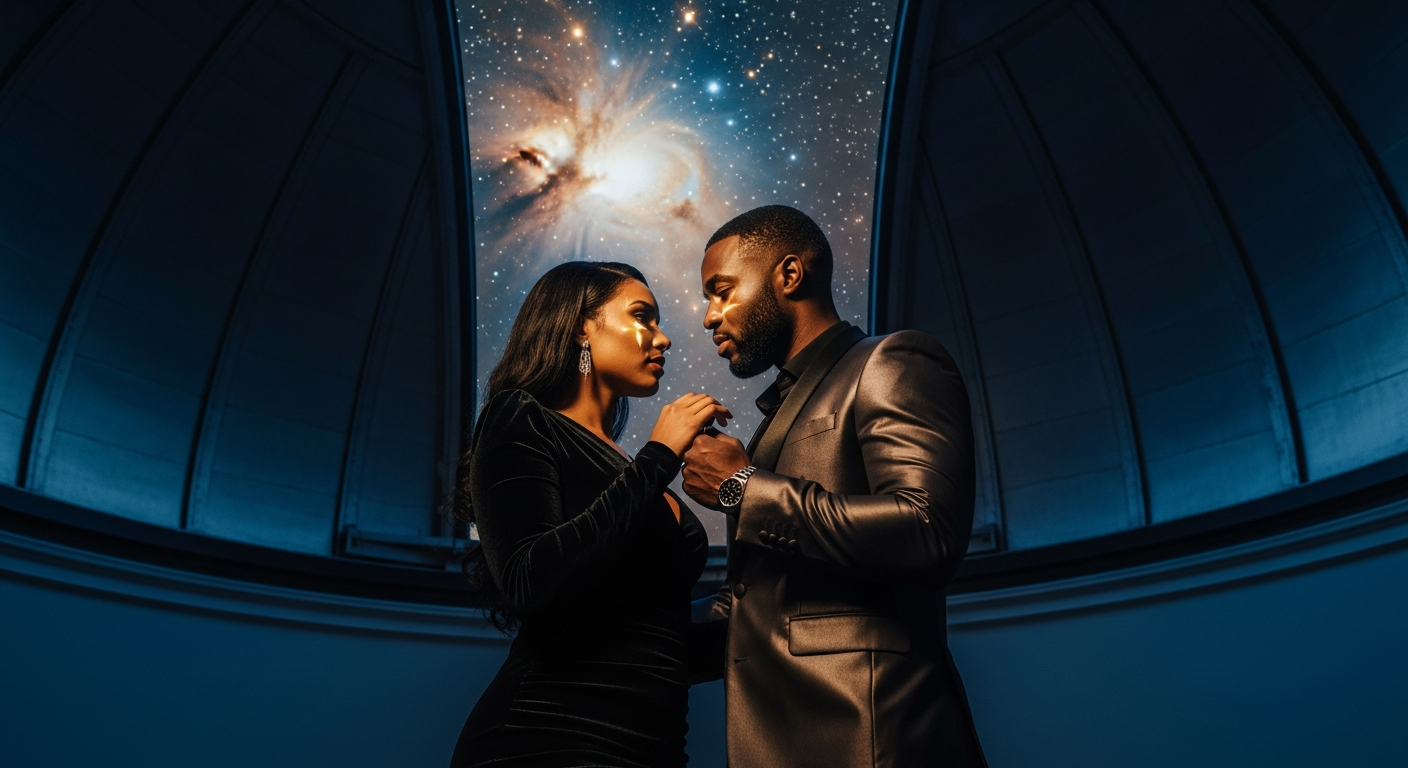 The Observatory's Secret: starlight, a shared gaze, and a whispered invitation
