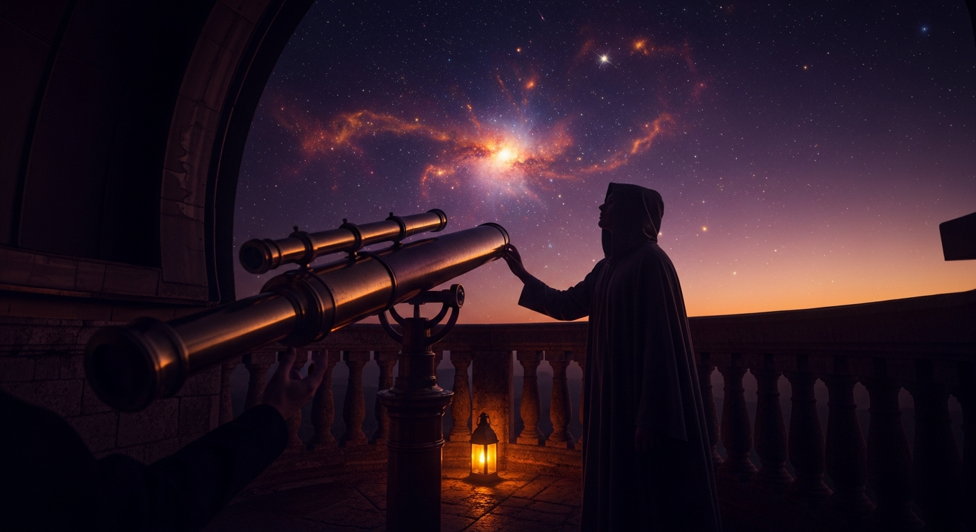 The Observatory's Whisper: A starlit encounter under a forgotten sky
