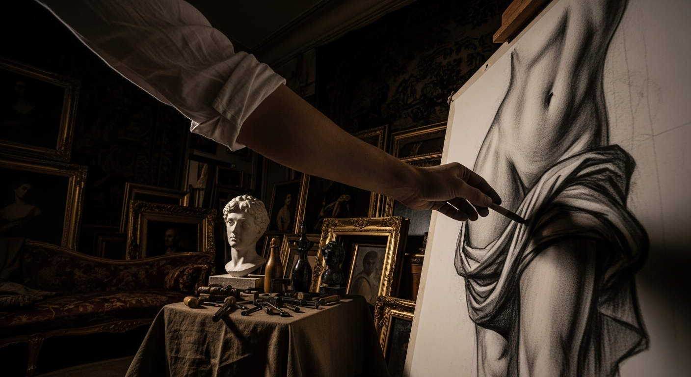 The Parisian Atelier: late-night sketches, a forbidden muse
