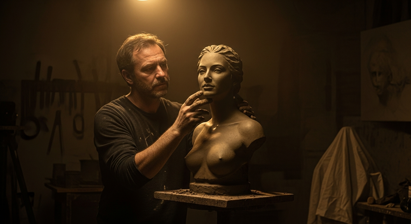 The Sculptor's Studio: an unexpected muse and the clay's memory