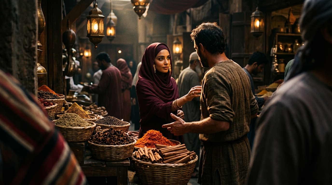 The Silk Road Tavern: a chance encounter in a bustling spice market